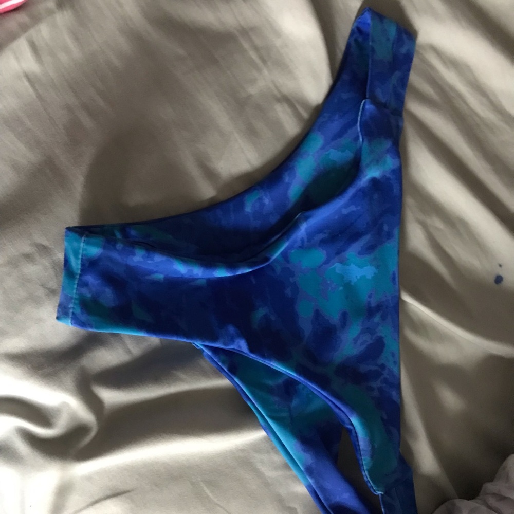 Blue Tie Dye Bikini Bottoms